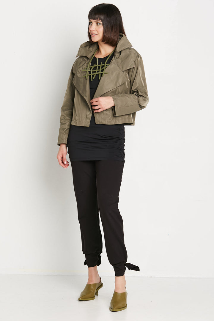 Nylon Triple Collar Jacket Loden