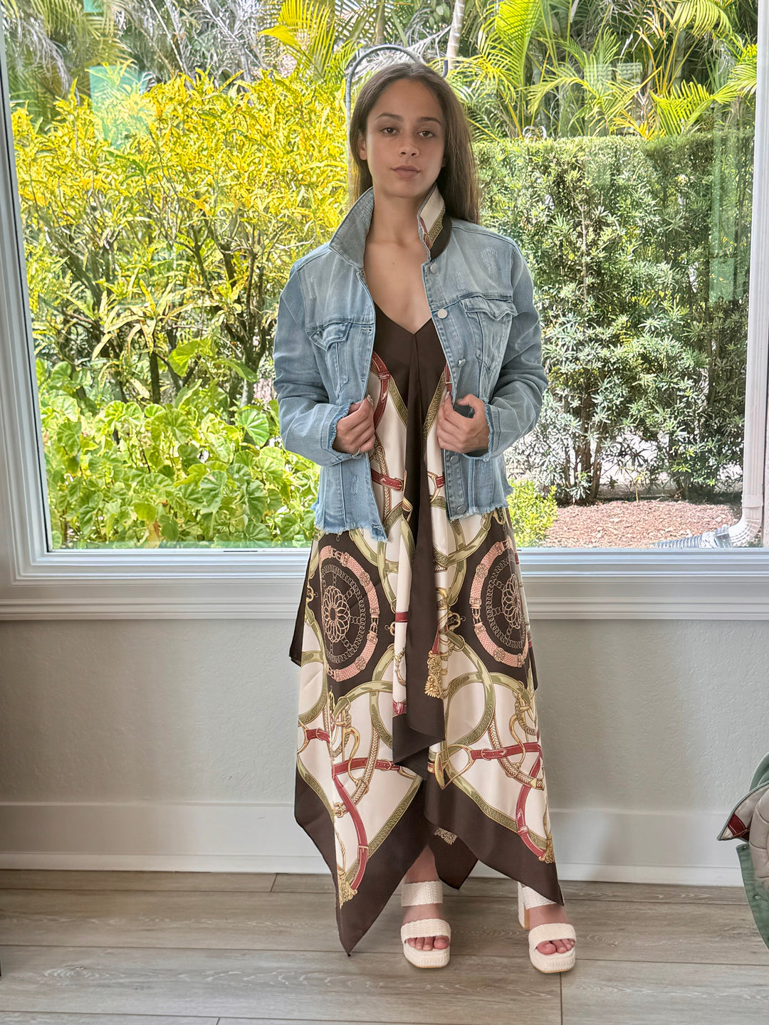 The Light Denim Jacket / Olive Stirrup