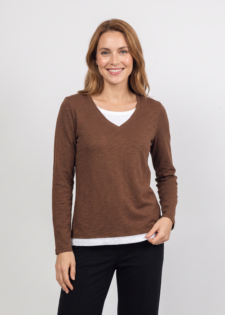 Double Layer Tee Chocolate
