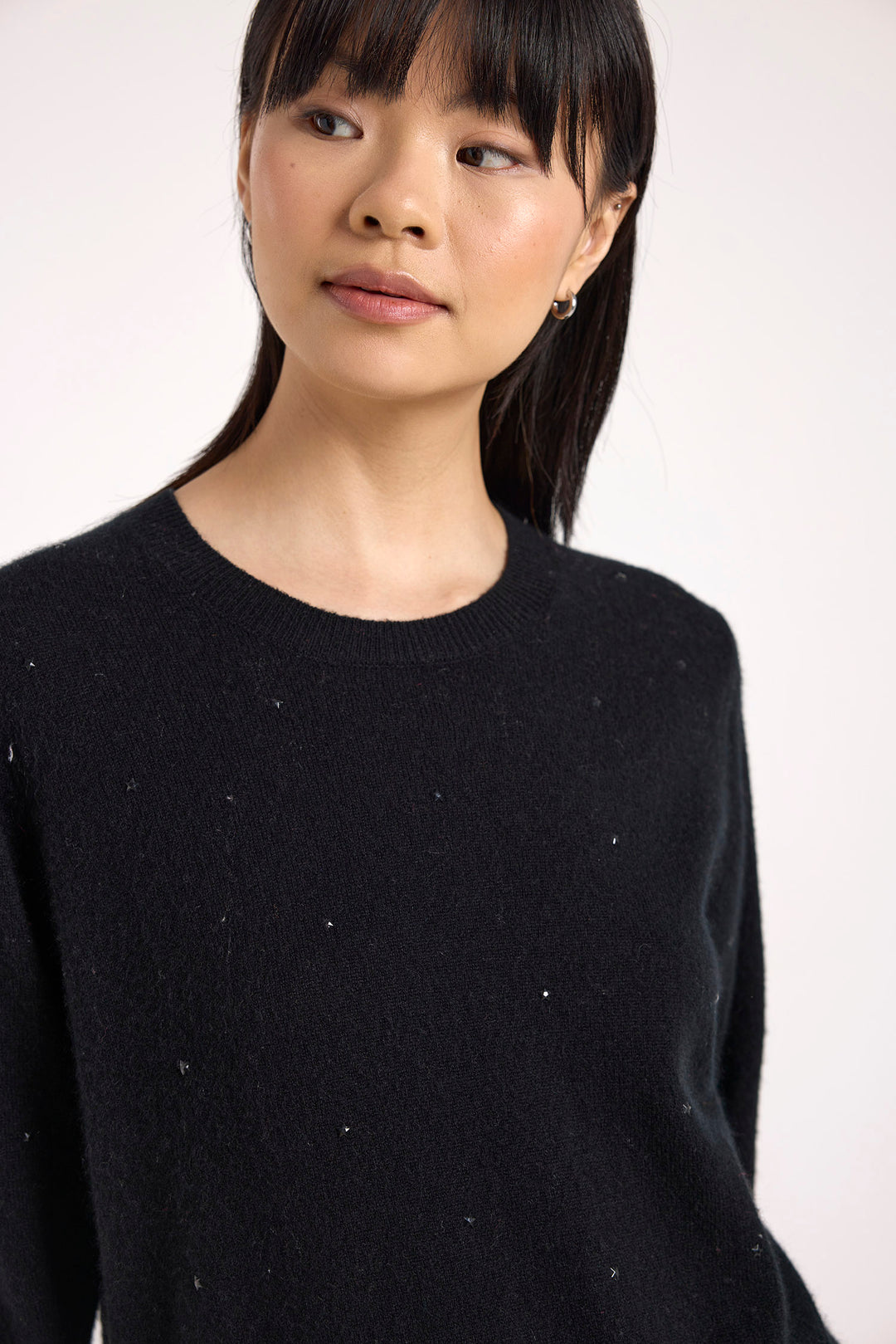 Gem Star Crew Sweater Black