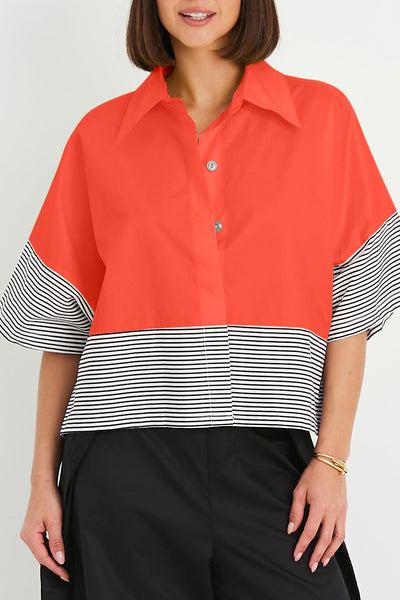 Campy Shirt Stripes Black Cherry