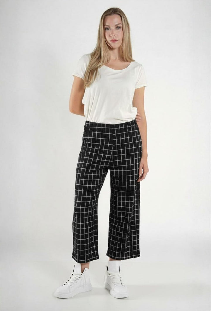 Check Trousers Black