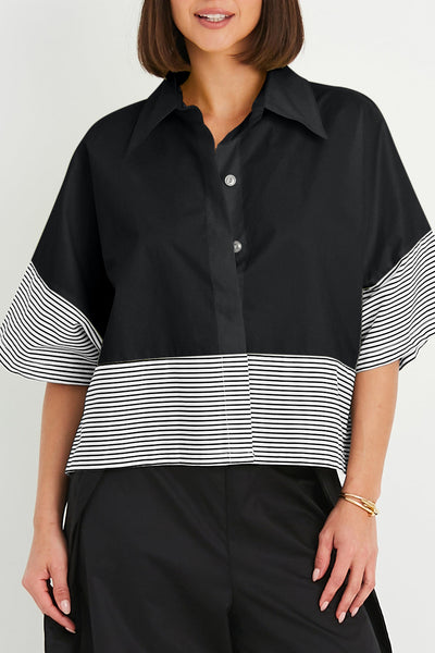 Campy Shirt Stripes Black