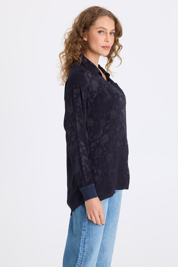 Neptune Textured Satin Blouse
