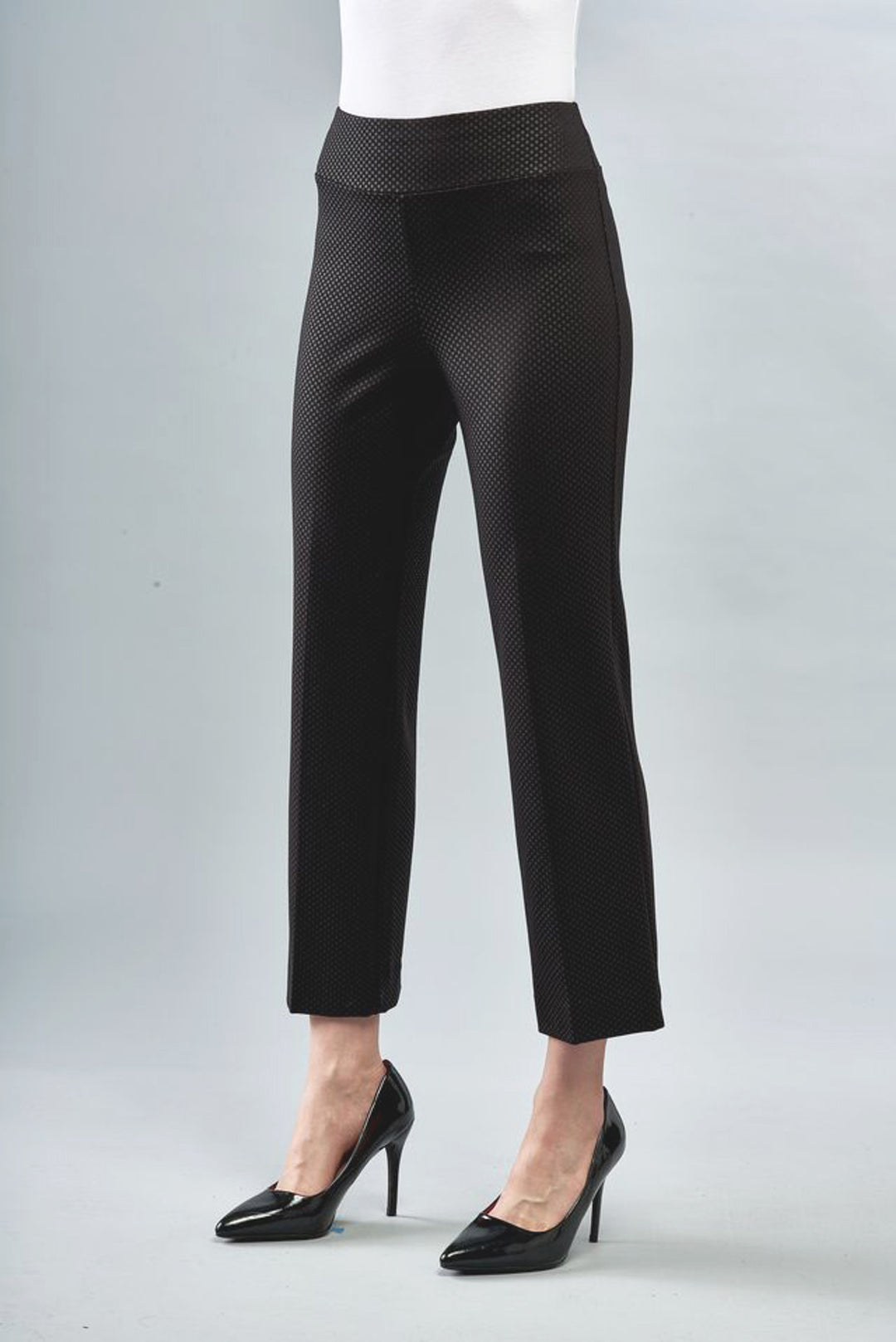 Solid Scuba Modern Straight Leg Pants Black