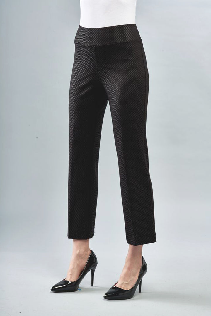 Solid Scuba Modern Straight Leg Pants Black