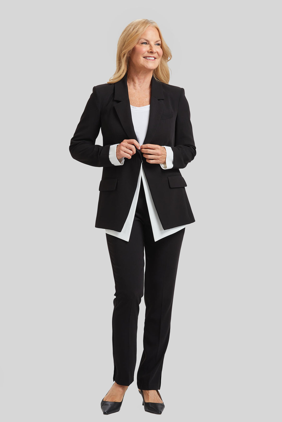 Hannah Shirt Tail Blazer Black