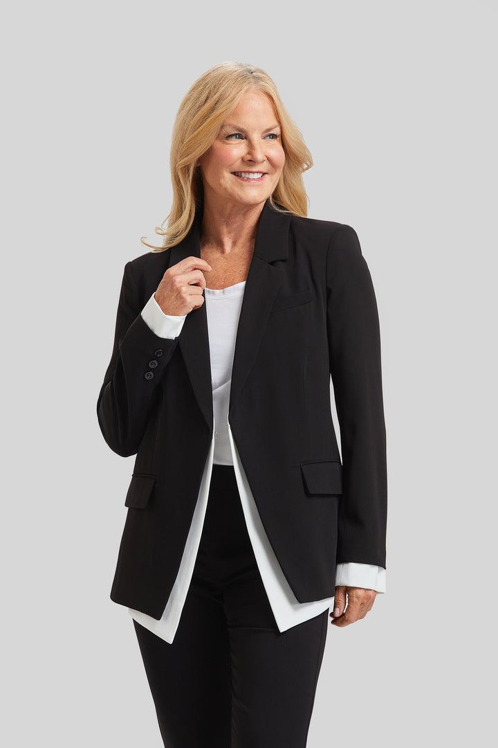 Hannah Shirt Tail Blazer Black