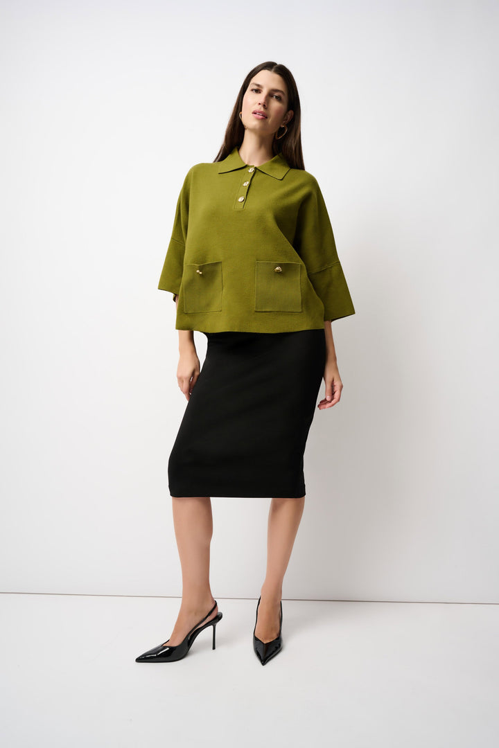 Classic Long Pencil Skirt Black