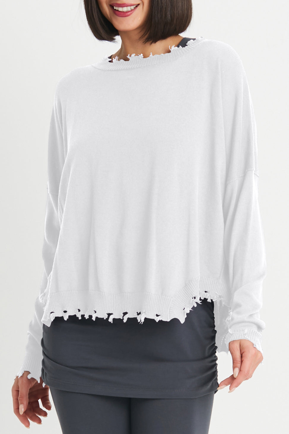 Shabby Chic Sweater White