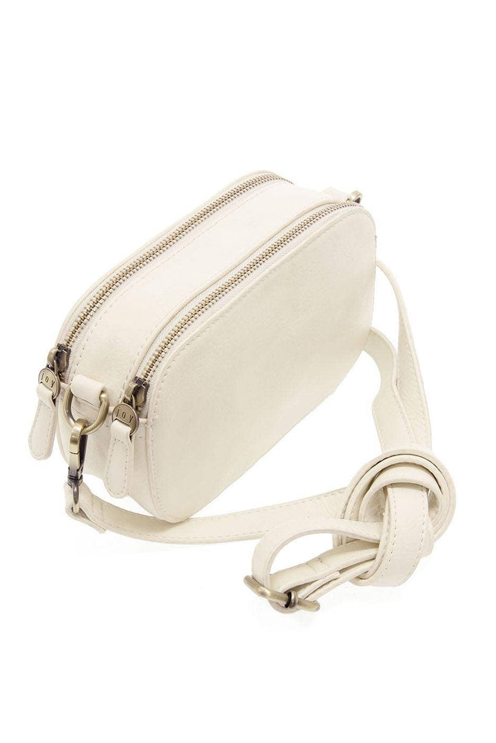 Layne Double Zip Mini Camera Crossbody White