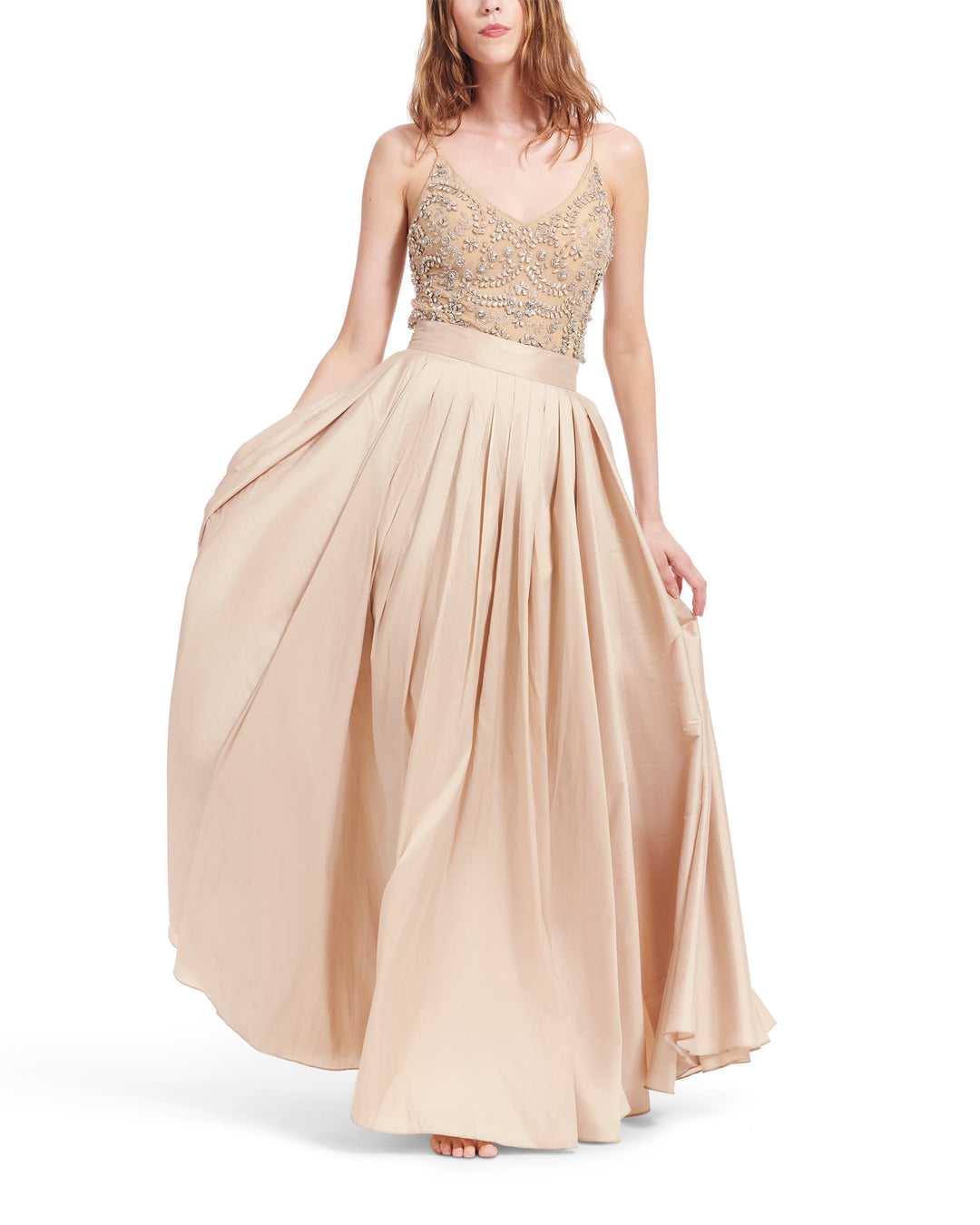 SOFT TAFFETA BALLGOWN SKIRT IN CHAMPAGNE