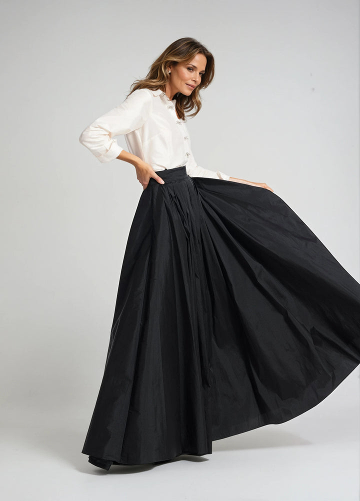 SOFT TAFFETA BALLGOWN SKIRT BLACK