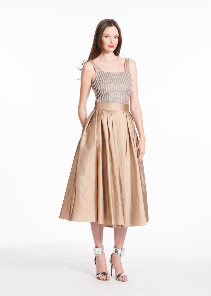 CRYSTAL SQUARE NECK TOP IN DIAMOND