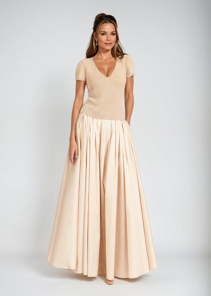 SOFT TAFFETA BALLGOWN SKIRT IN CHAMPAGNE