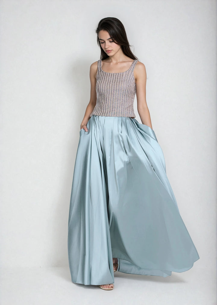 CRYSTAL SQUARE NECK TOP IN DIAMOND