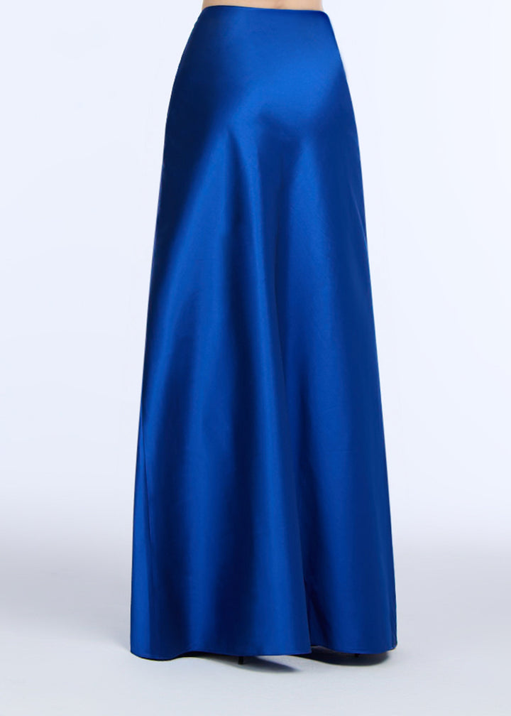 TAFFETA BIAS LONG SKIRT ROYAL
