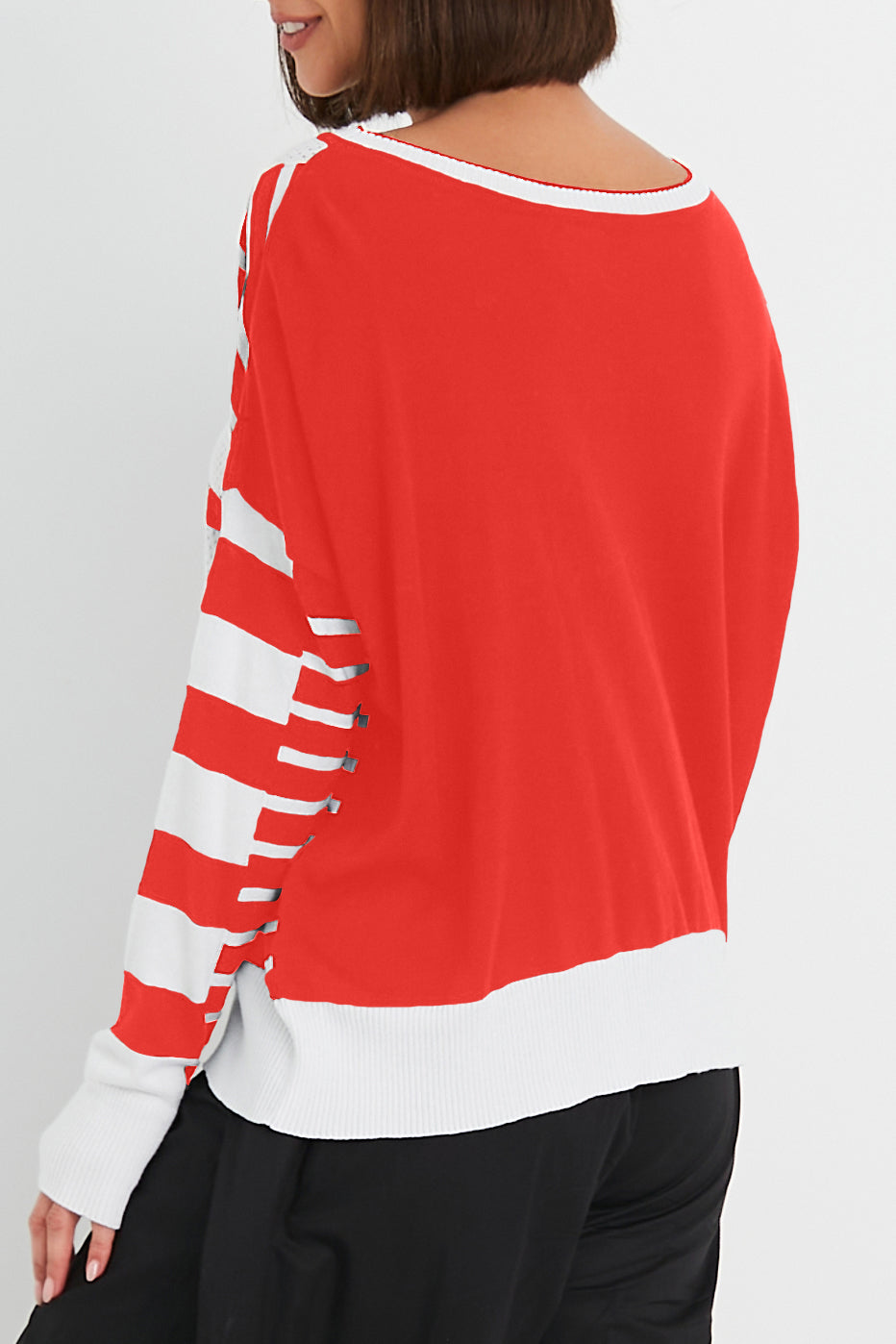 Stripes Sweater Cherry