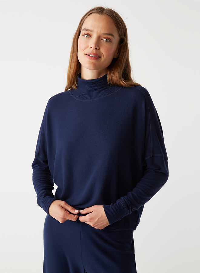 Frida Mock Neck Top Noctural