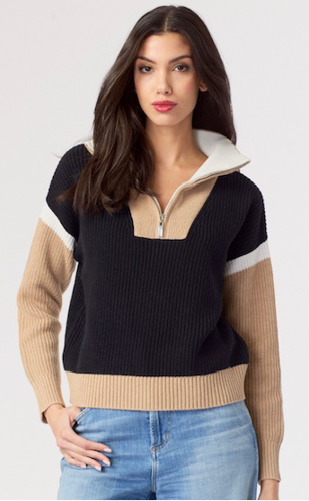 Half Zip Up Sweatshirt Black