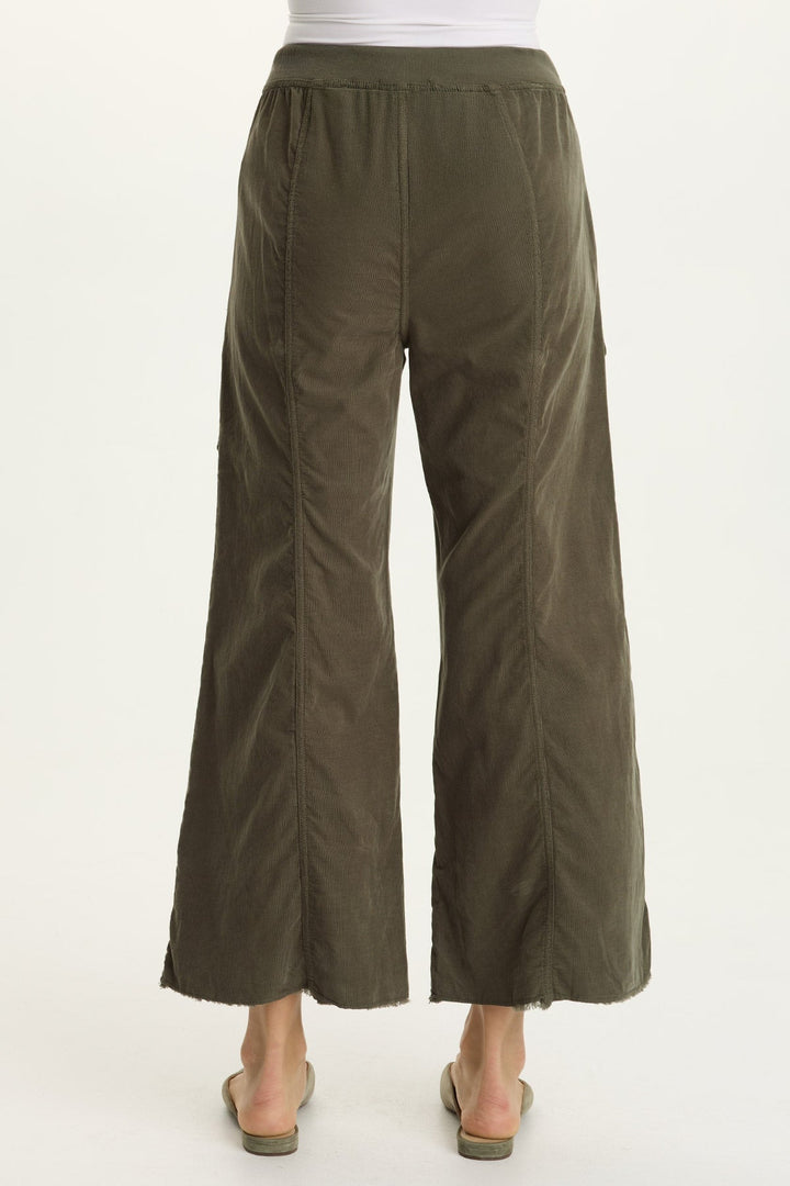 Heta Corduroy Wide-Leg Drawstring Cargo Pant