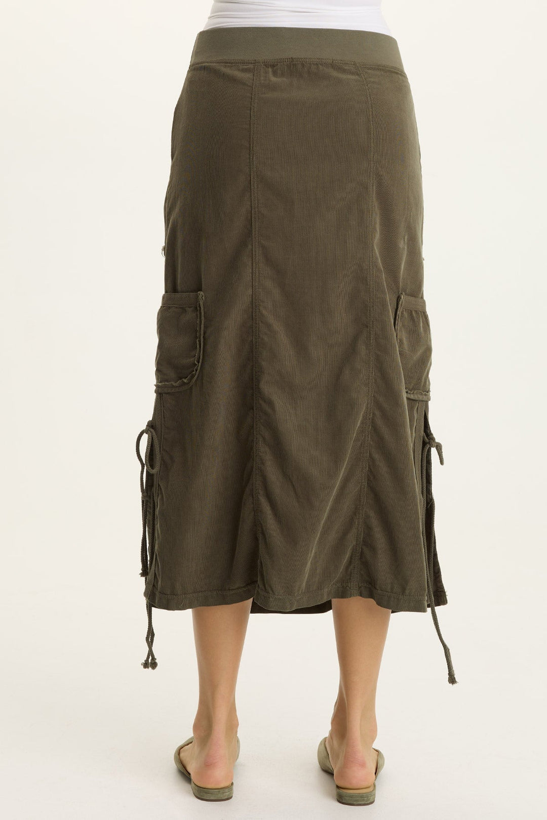 Sisu Corduroy Adjustable Cargo Midi Skirt