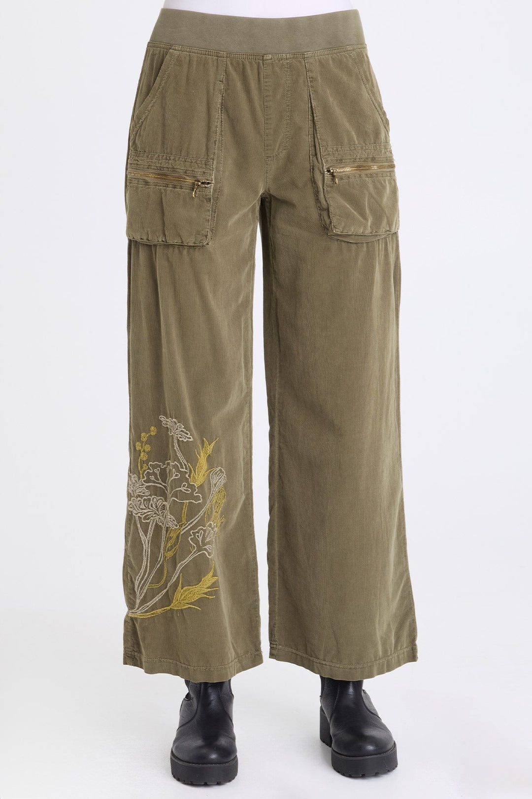 Aleks Embroidered Pant Kombu