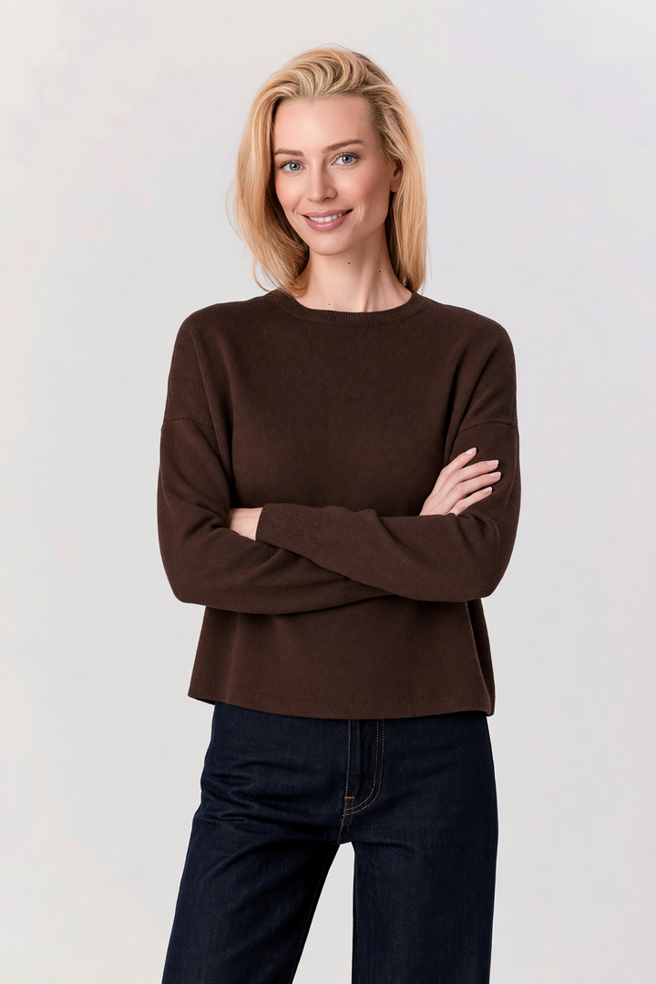Shirttail Sweater Coffee