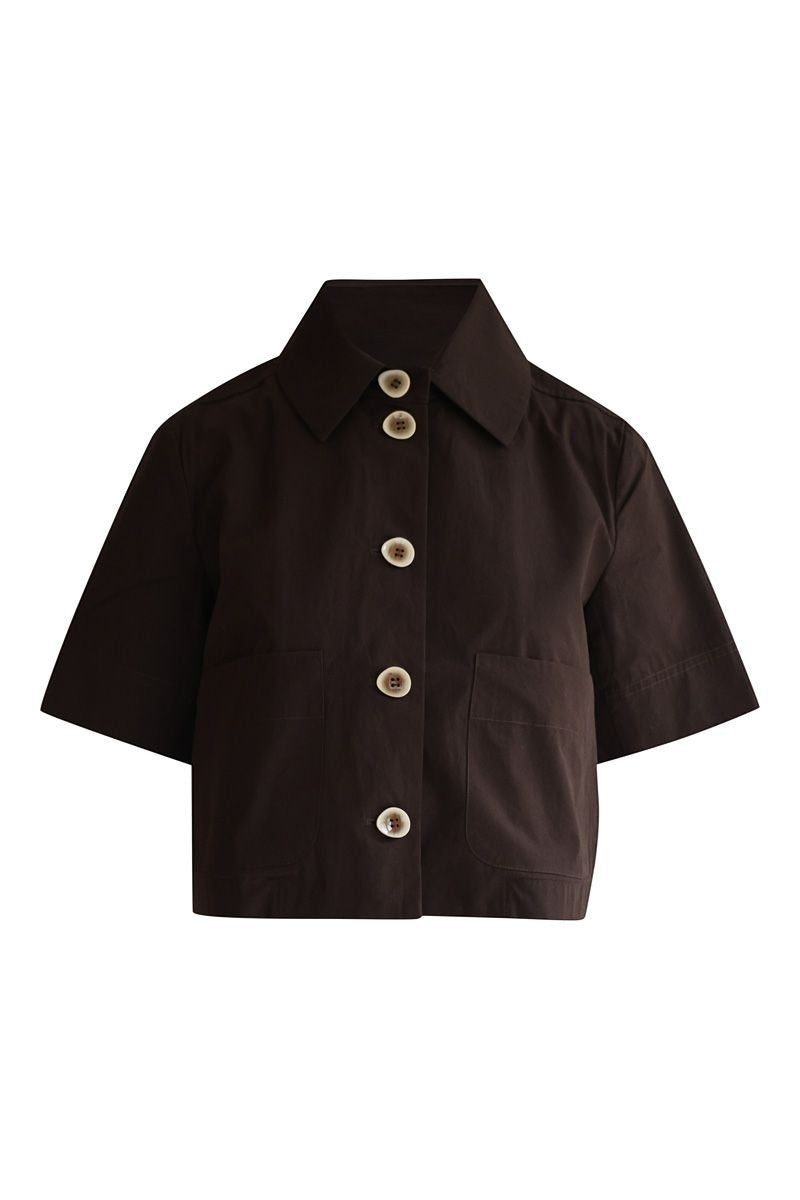Short Sleeve Blazer Chocolate