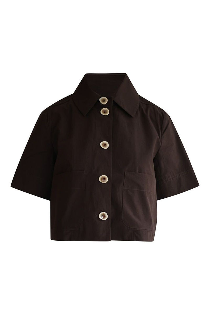 Short Sleeve Blazer Chocolate