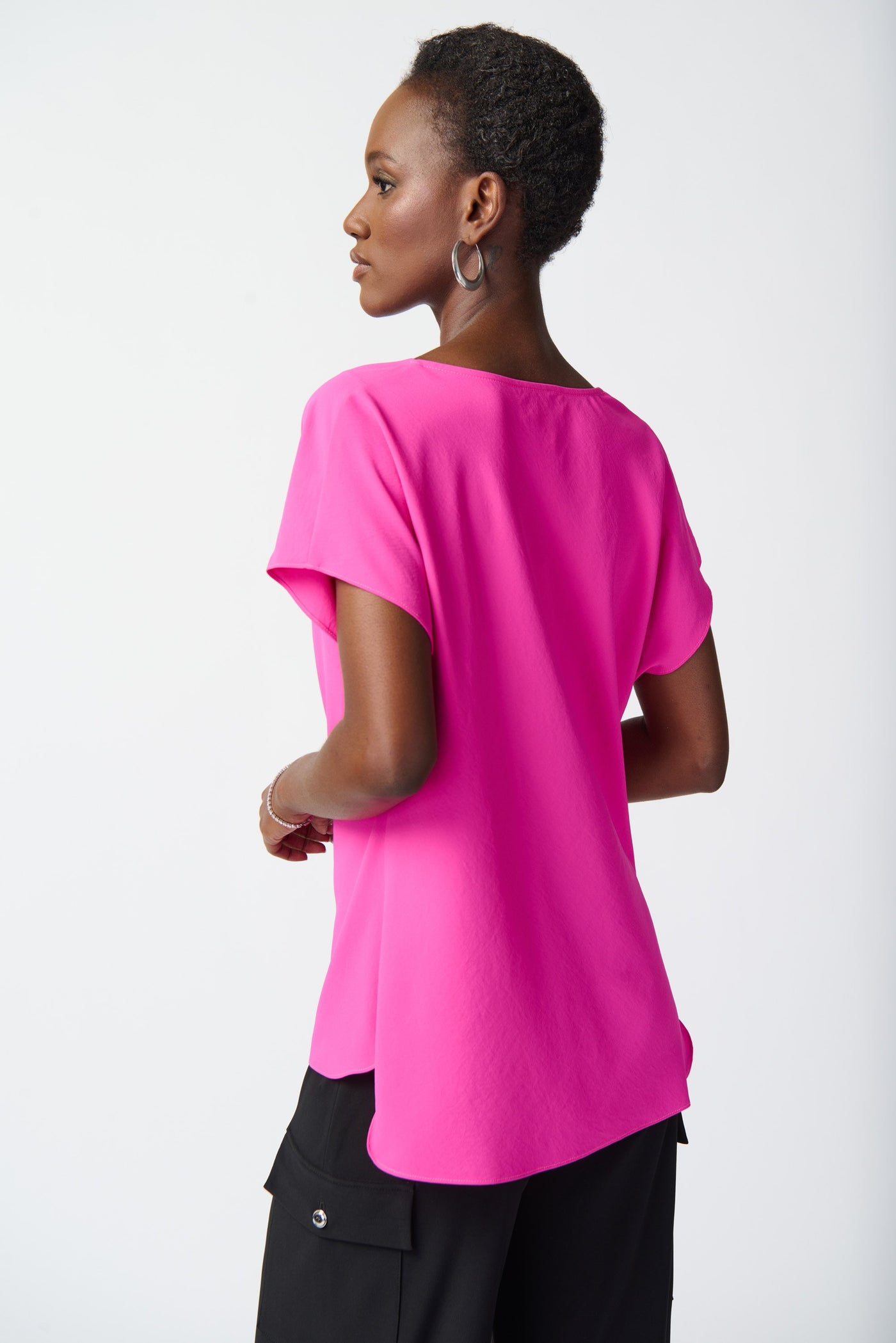 Cowl Neck Top Ultra Pink