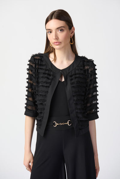 Textured Georgette Fitted Jacket