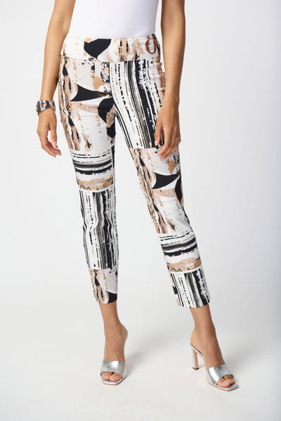 Patchwork Print Pull On Pant