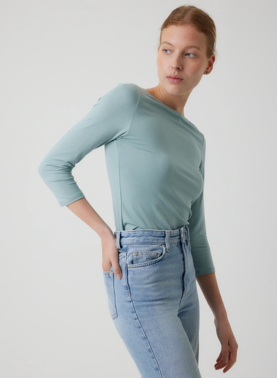 Soft Touch Three Quarter Sleeve Crewneck T-Shirt