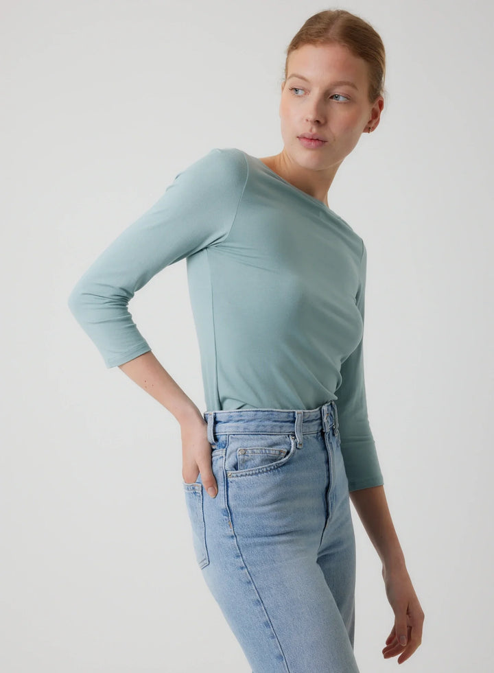 Soft Touch Three Quarter Sleeve Crewneck T-Shirt