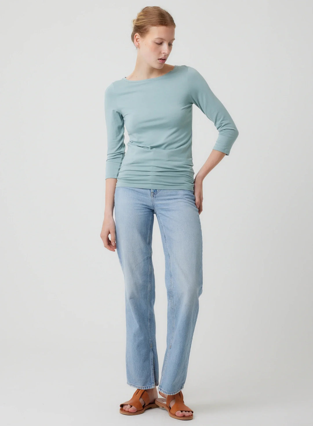 Soft Touch Three Quarter Sleeve Crewneck T-Shirt