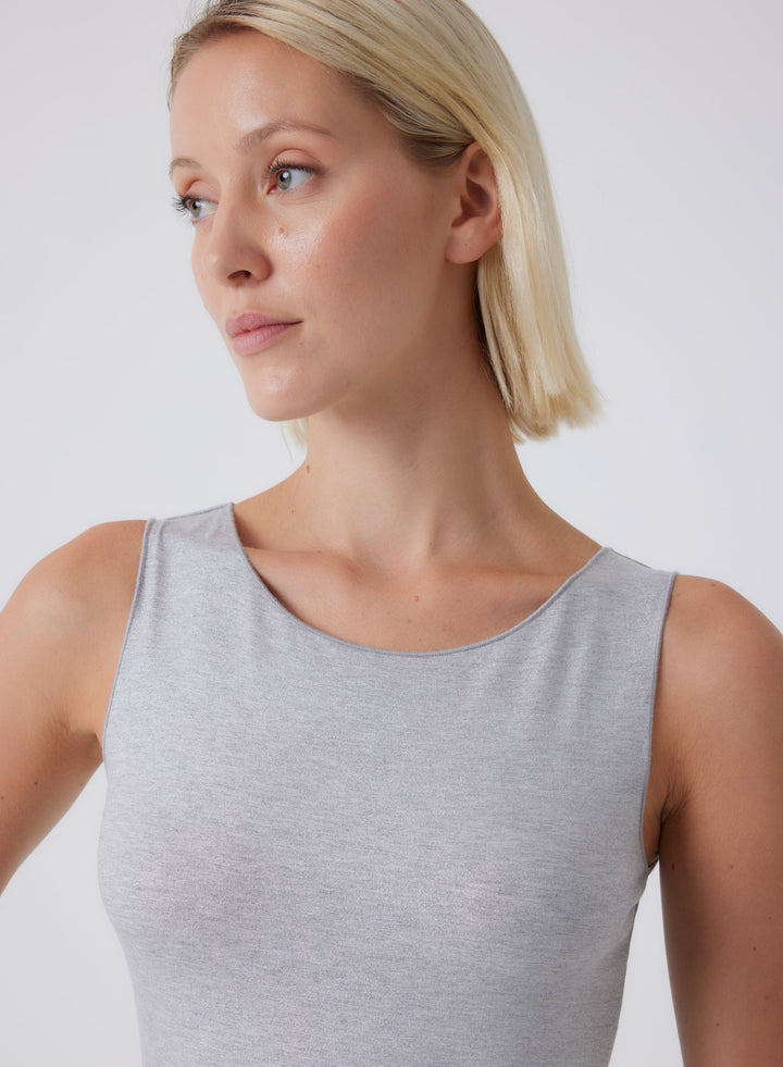 Soft Touch Metallic Crewneck Tank