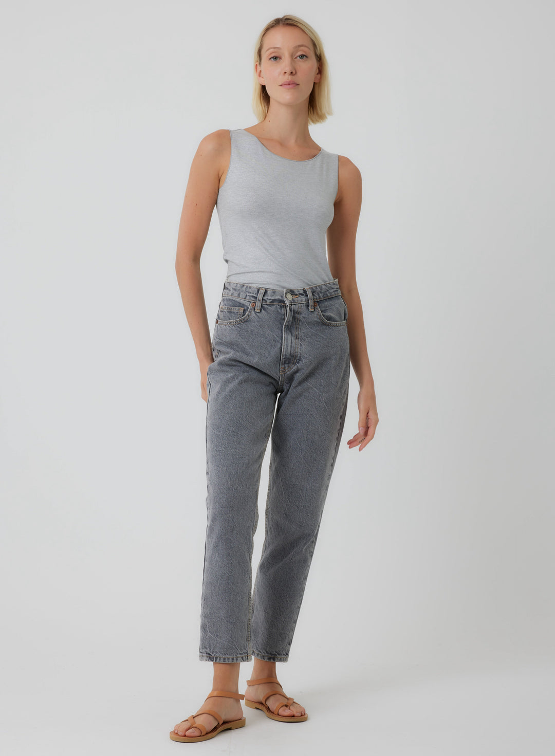 Soft Touch Metallic Crewneck Tank