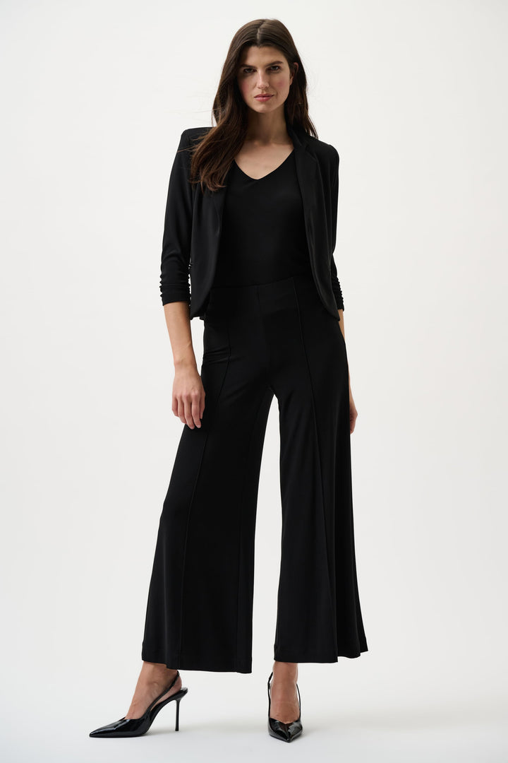 Wide Leg Pull On Pant Black