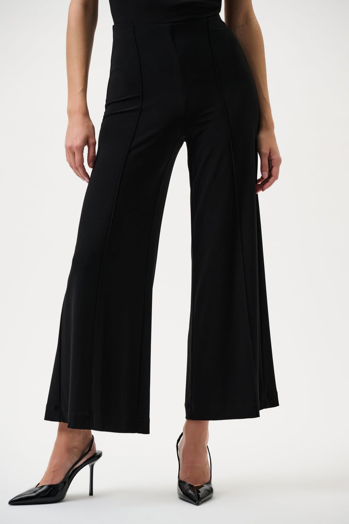 Wide Leg Pull On Pant Black