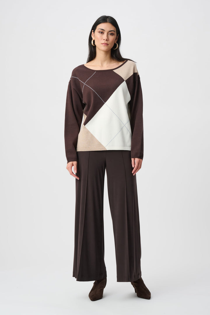 Wide Leg Pull On Pant Mocha