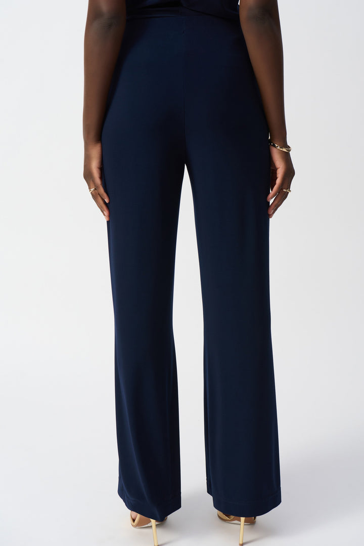 Silky Knit Wide-Leg Pull-On Pants