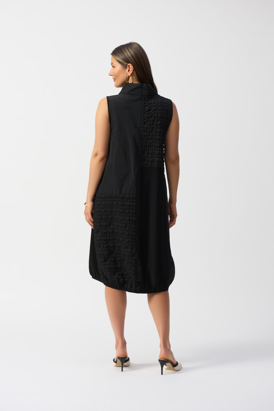 Bubble Jacquard Sleevelass Dress