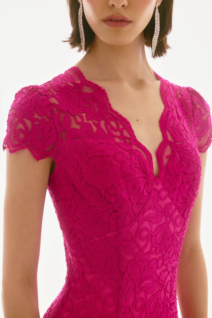 Stretch Lace Trumpet Dress