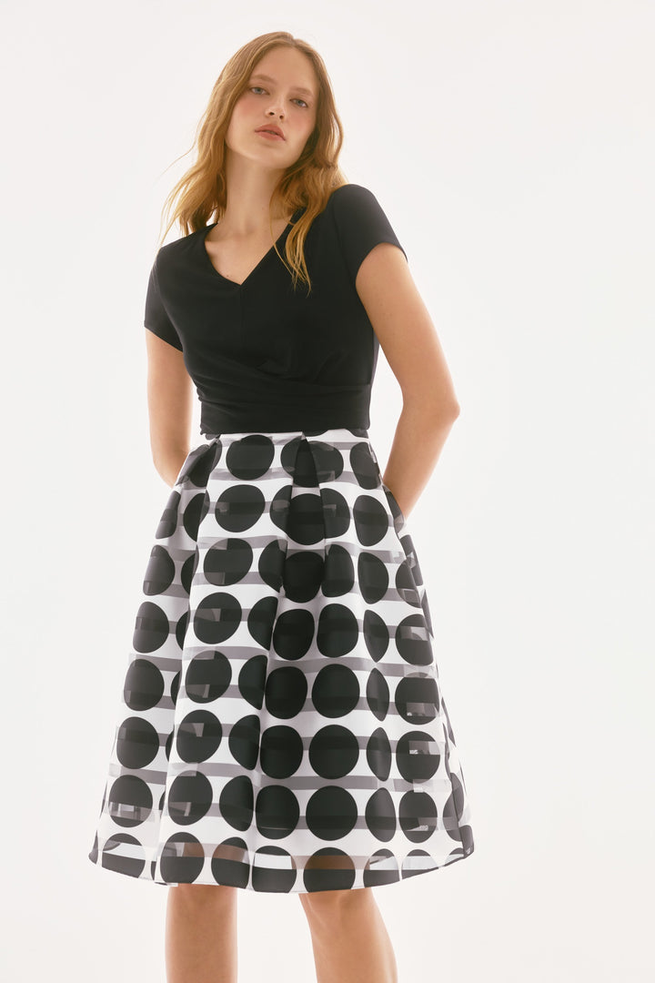 Silky Knit And Novelty Dot Dress