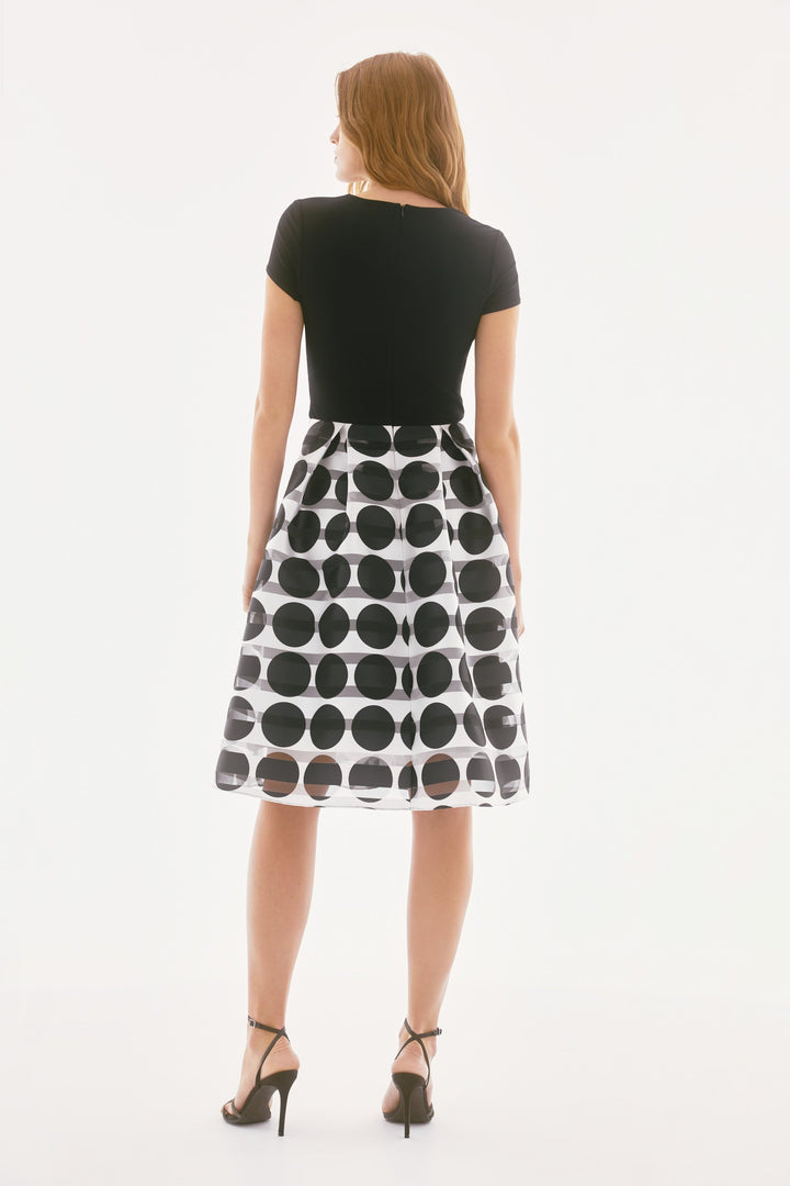 Silky Knit And Novelty Dot Dress