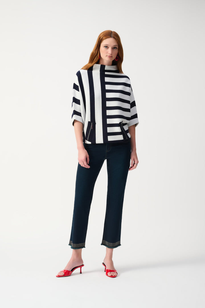 Jacquard Stripe Sweater