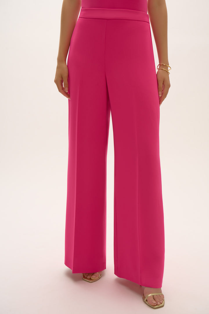 Crepe Wide Leg Pull-On Pants