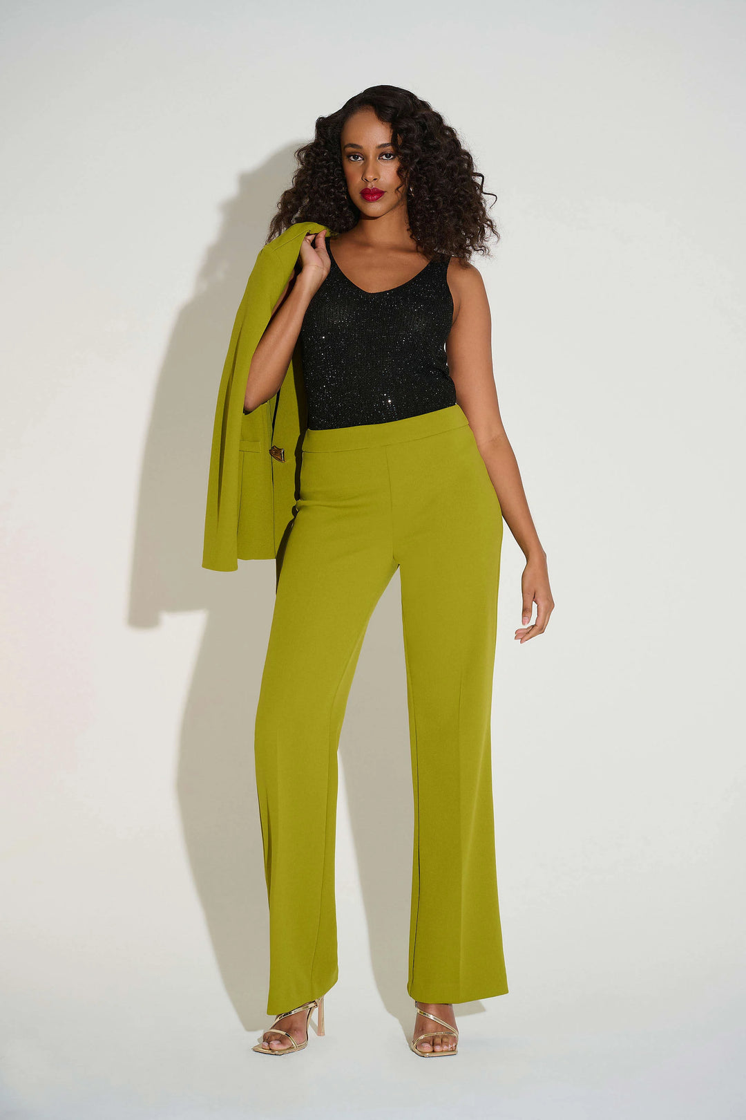 Metallic Knitted Camisole with Rhinestones