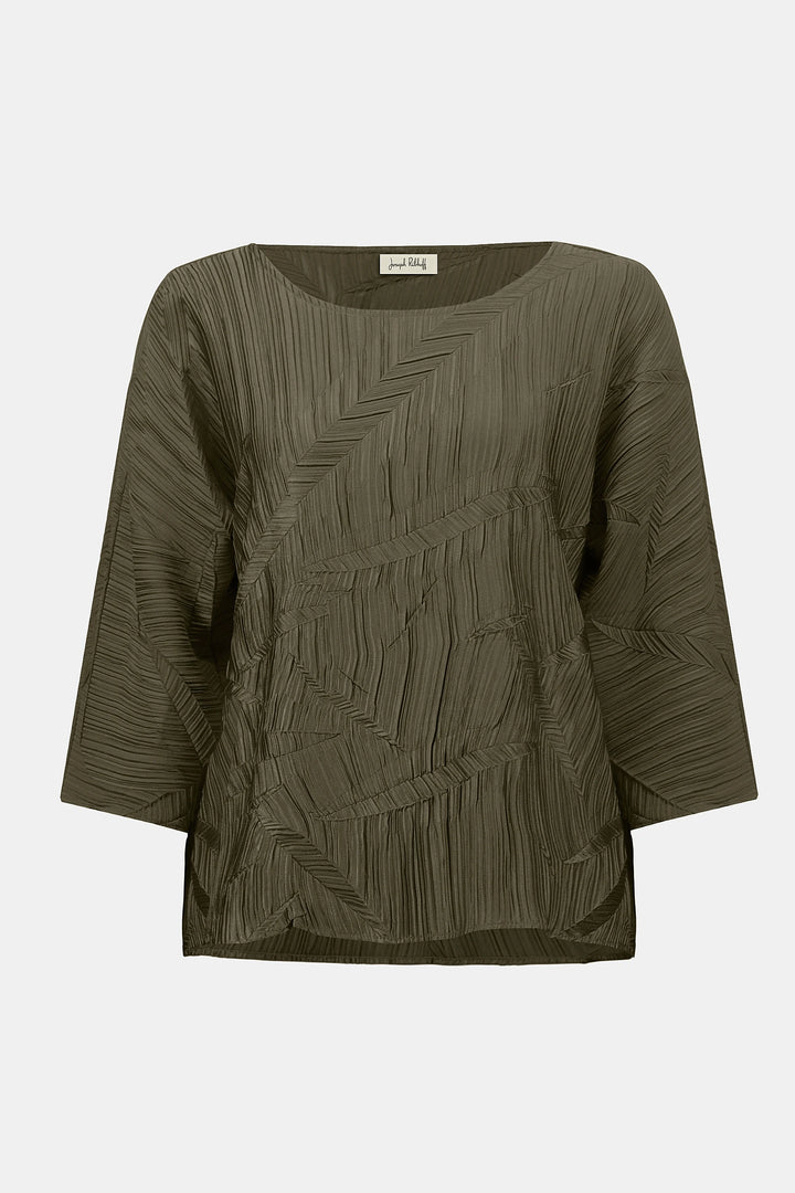 Pleated Satin Boxy Top